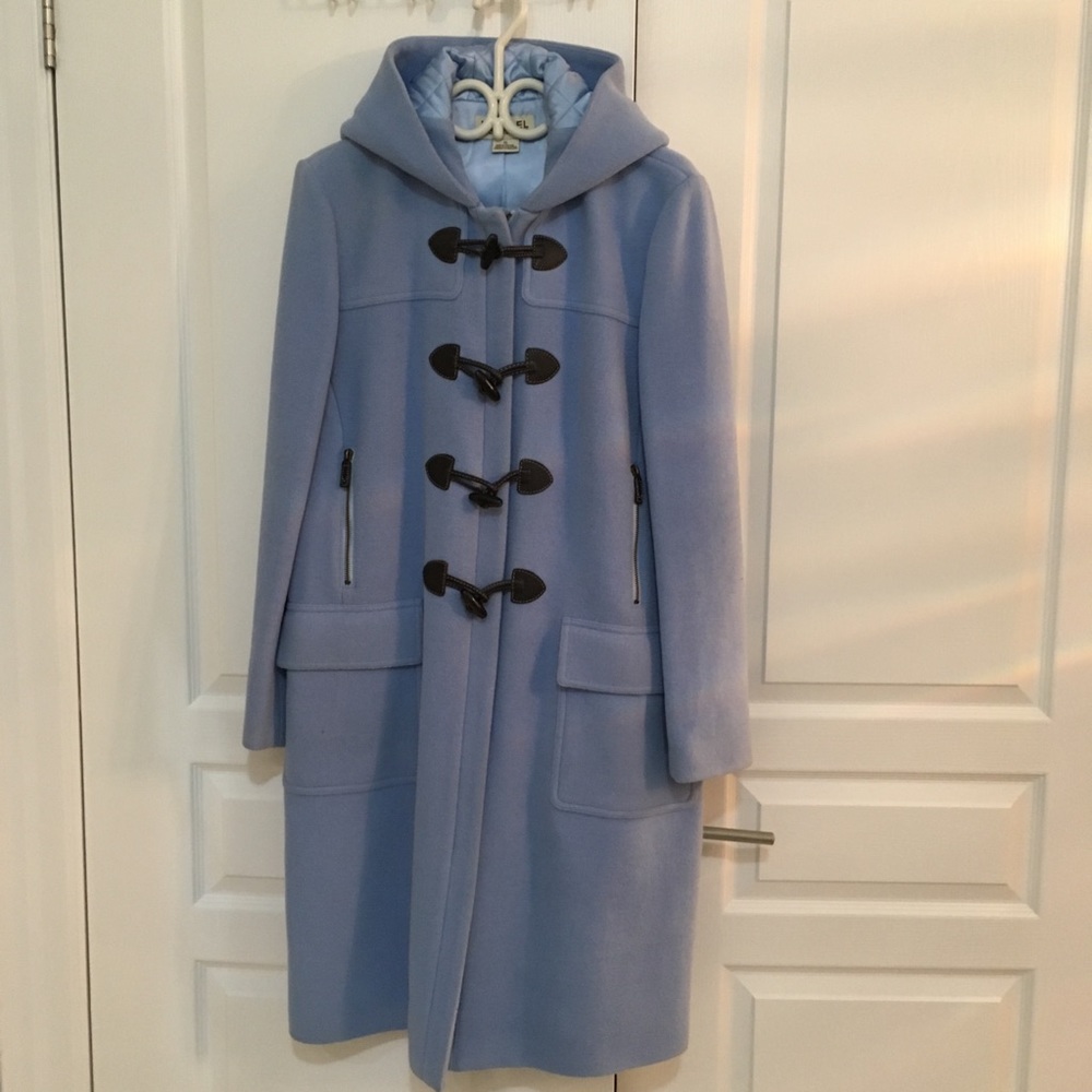 Michael Kors leather trim wool mix long coat